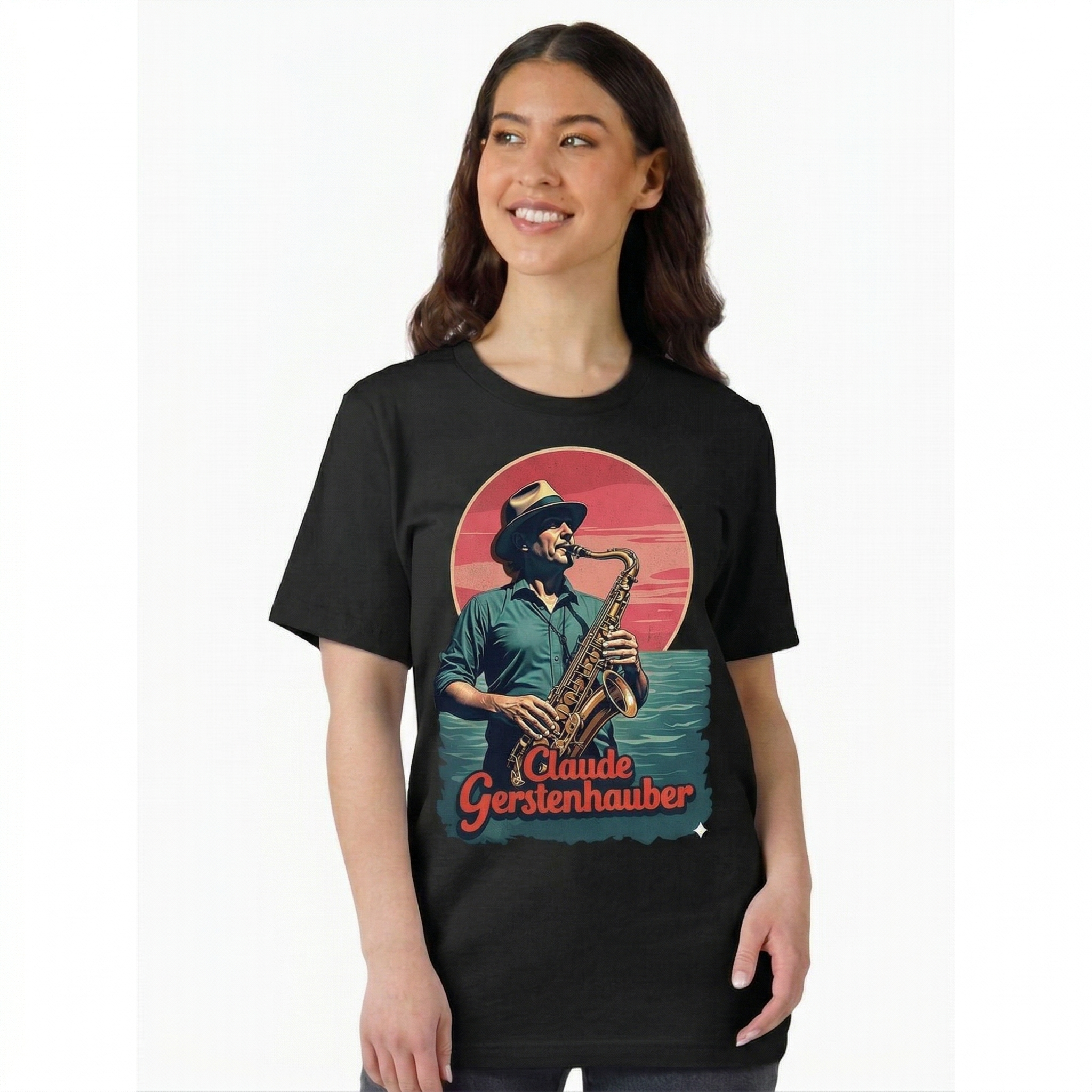 Claude Front Tee Black